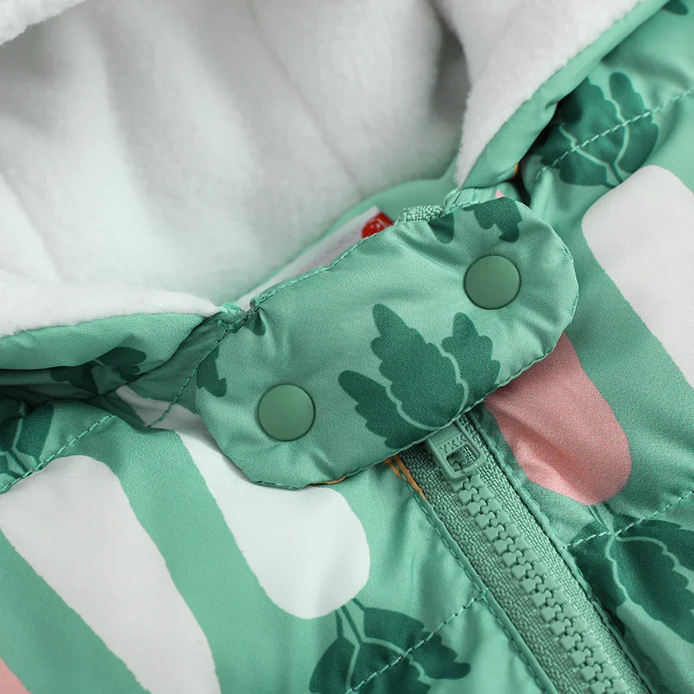 VAUVA Vauva FW23 - Baby Boys Carrot Print Coat with Hood (Green) Coat & Jacket