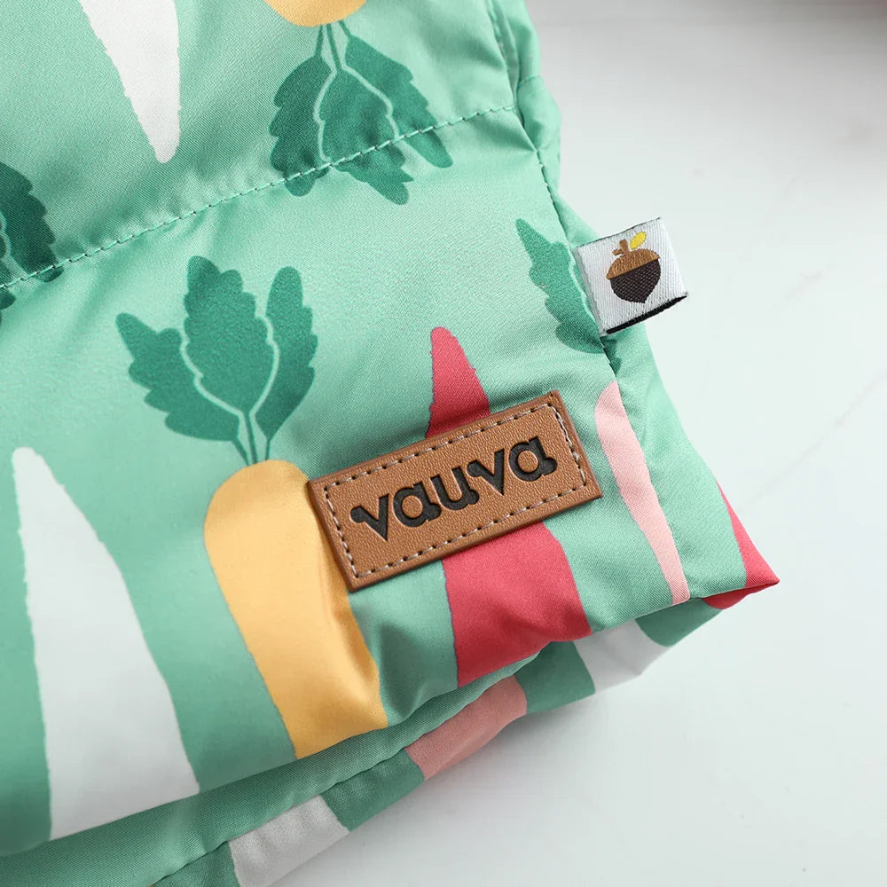 VAUVA Vauva FW23 - Baby Boys Carrot Print Coat with Hood (Green) Coat & Jacket