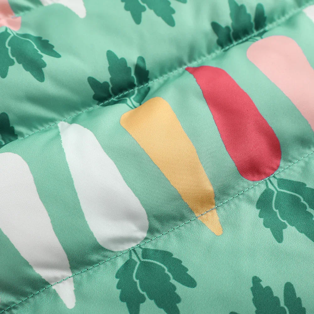 VAUVA Vauva FW23 - Baby Boys Carrot Print Coat with Hood (Green) Coat & Jacket