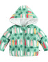 VAUVA Vauva FW23 - Baby Boys Carrot Print Coat with Hood (Green) Coat & Jacket