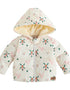 VAUVA Vauva FW23 - Baby Girls Pinwheel All Over Print Coat (White) Coat & Jacket