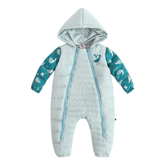 VAUVA Vauva FW23 - Baby Boys Goose Pattern Long Sleeve Romper Romper