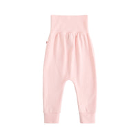 Vauva FW23 - Baby Girls Solid Cotton High Waist Trousers (Pink)