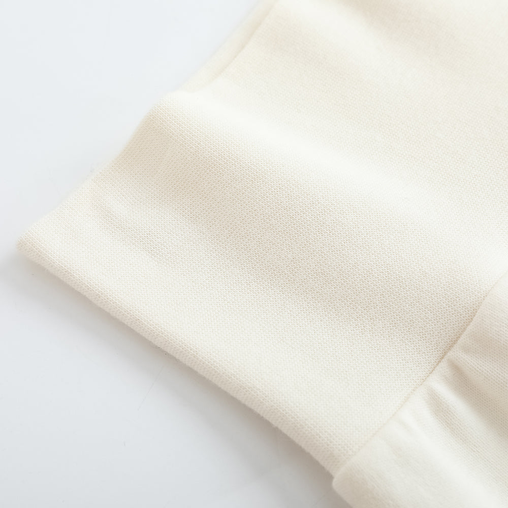Vauva FW23 - Baby Girls Solid Cotton High Waist Trousers (White)