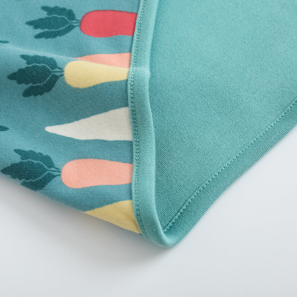 VAUVA Vauva FW23 - Baby Boy Carrot All Over Print Cotton Blanket (Green) Blanket