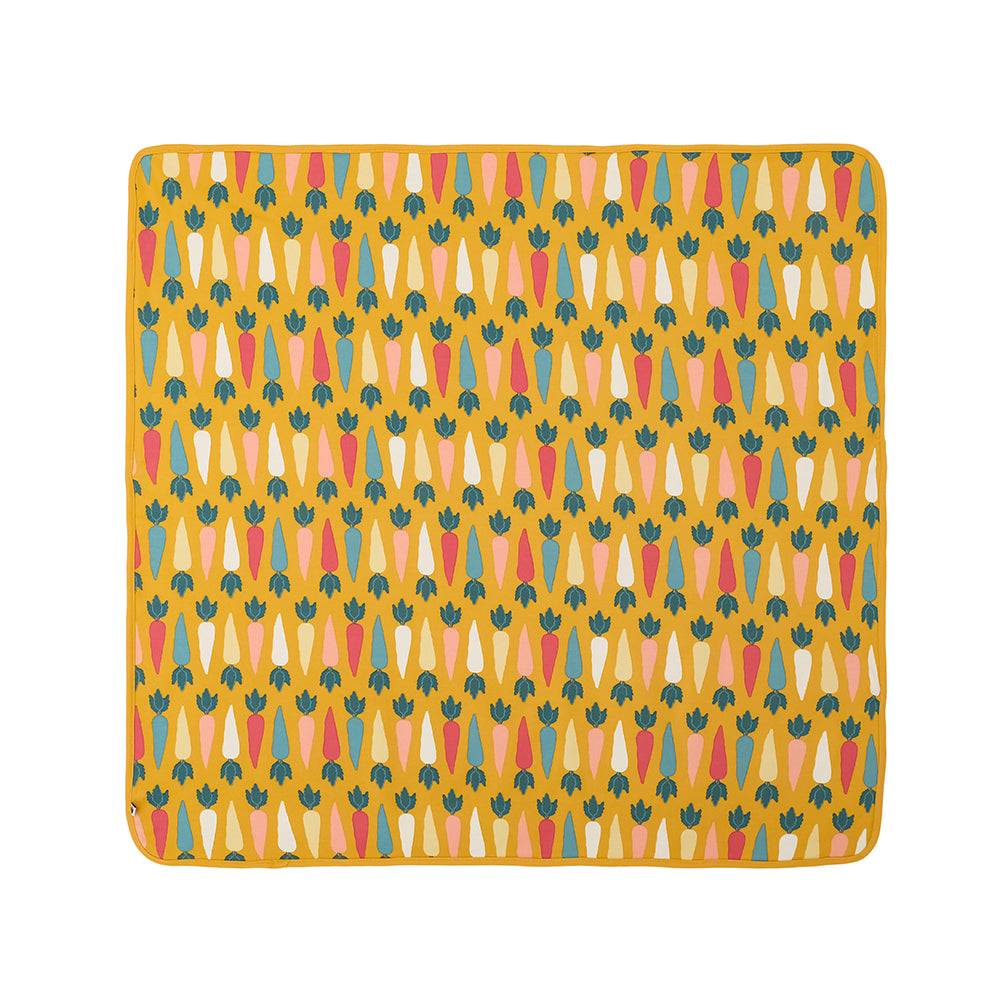 VAUVA Vauva FW23 - Baby Boy Carrot All Over Print Cotton Blanket (Yellow) Blanket