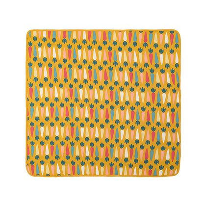 VAUVA Vauva FW23 - Baby Boy Carrot All Over Print Cotton Blanket (Yellow) Blanket