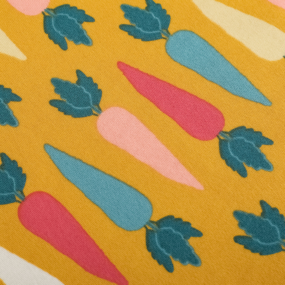 VAUVA Vauva FW23 - Baby Boy Carrot All Over Print Cotton Blanket (Yellow) Blanket