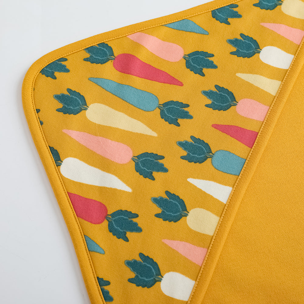 VAUVA Vauva FW23 - Baby Boy Carrot All Over Print Cotton Blanket (Yellow) Blanket