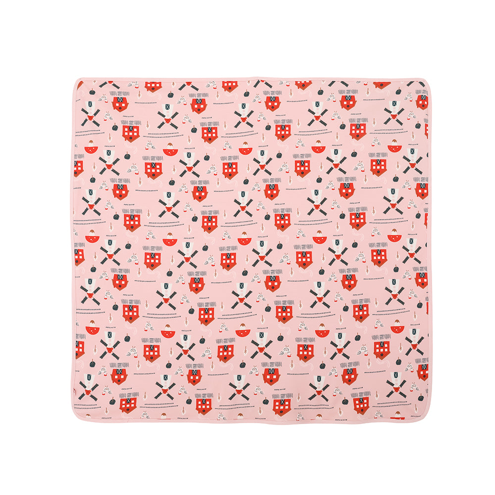 VAUVA Vauva FW23 - Baby Girl Pinwheel All Over Print Cotton Blanket (Pink) Blanket