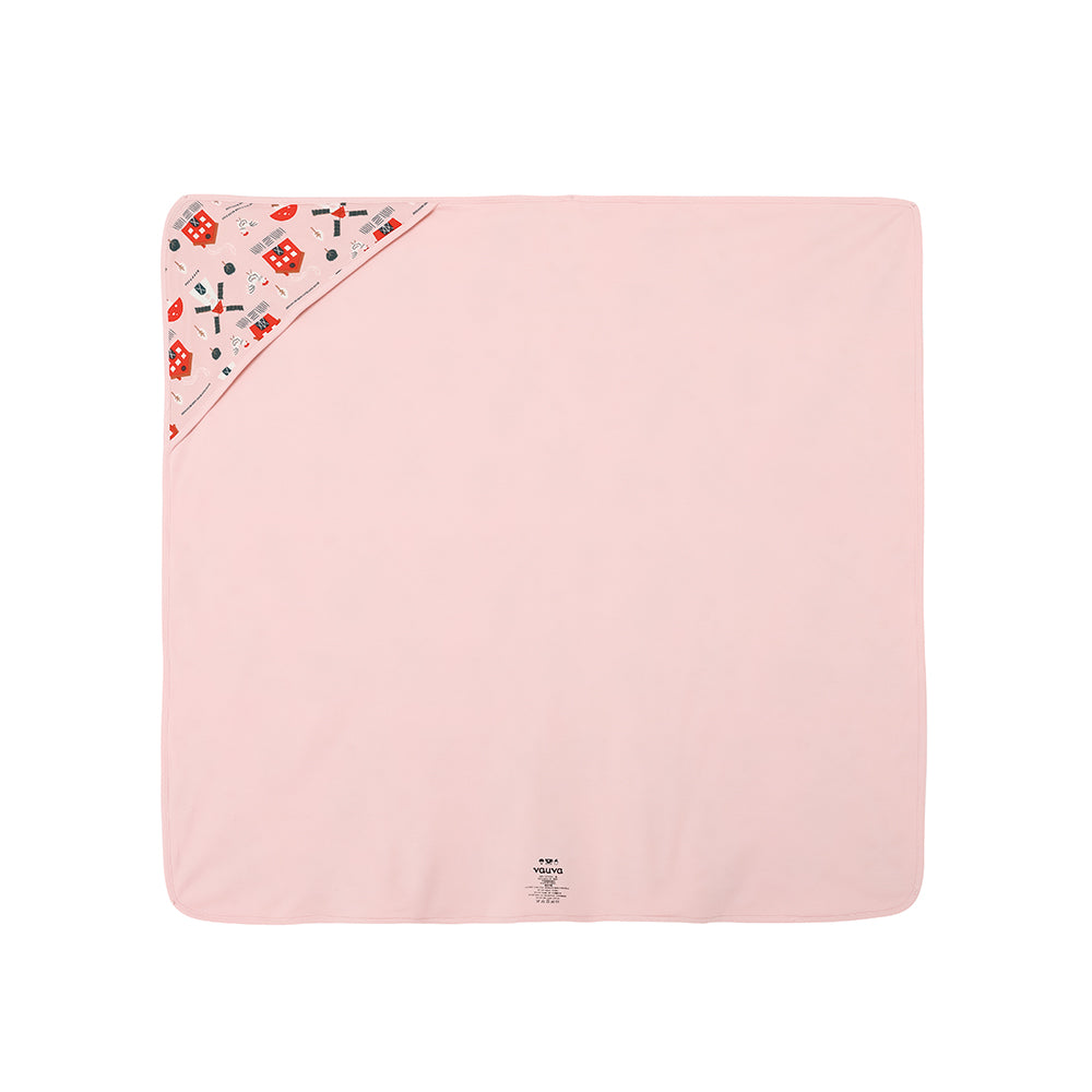 VAUVA Vauva FW23 - Baby Girl Pinwheel All Over Print Cotton Blanket (Pink) Blanket