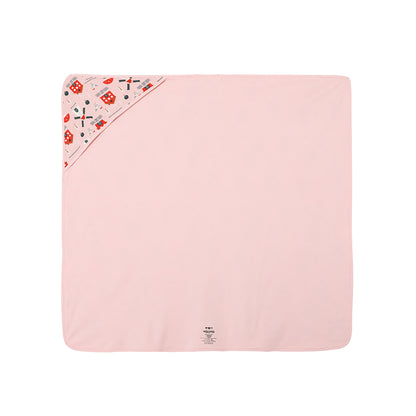 VAUVA Vauva FW23 - Baby Girl Pinwheel All Over Print Cotton Blanket (Pink) Blanket