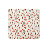 Vauva FW23 - Baby Girl Pinwheel All Over Print Cotton Blanket (White) product image front