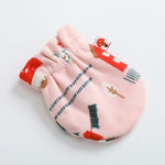 VAUVA Vauva FW23 - Baby Girls Pinwheel All Over Print Cotton Mittens (Pink)