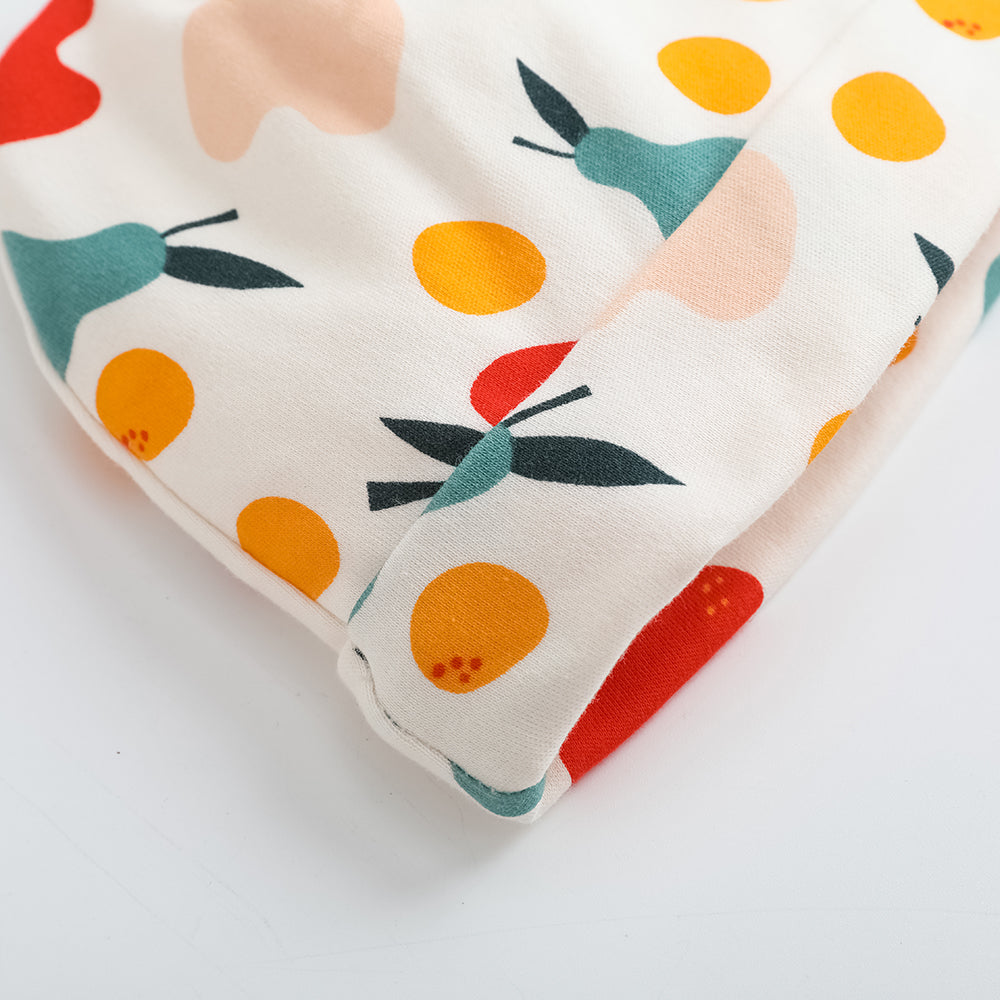 VAUVA Vauva FW23 - Baby Unisex Fruit All Over Print Cotton Hat (White)