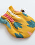 VAUVA Vauva FW23 - Baby Boy Carrot All Over Print Cotton Mittens (Yellow) Mitten