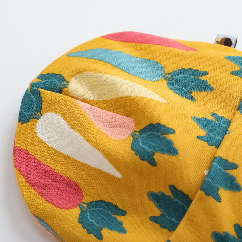Vauva FW23 - Baby Boy Carrot All Over Print Cotton Hat (Yellow)