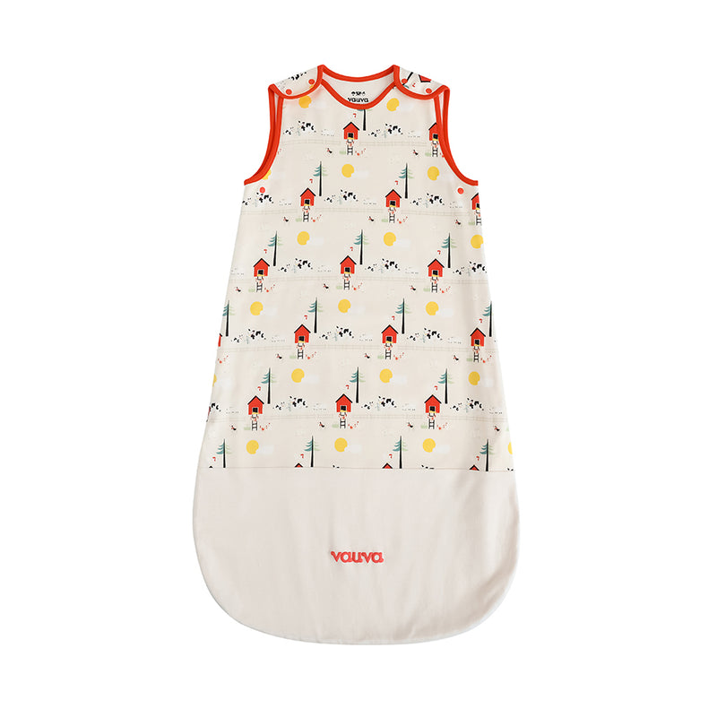 Vauva FW23 - Baby Unisex Nordic Style All Over Print Cotton Sleeping Bag (Red) product image front 
