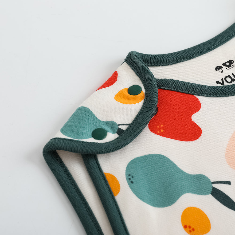 Vauva FW23 - Baby Unisex Fruit All Over Print Cotton Sleeping Bag (Green) - My Little Korner