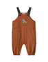 VAUVA Vauva FW23 - Baby Boys Carrot Embroidery Cotton Dungarees (Brown) Dungarees