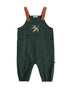 VAUVA Vauva FW23 - Baby Boys Carrot Embroidery Cotton Dungarees (Green) Dungarees