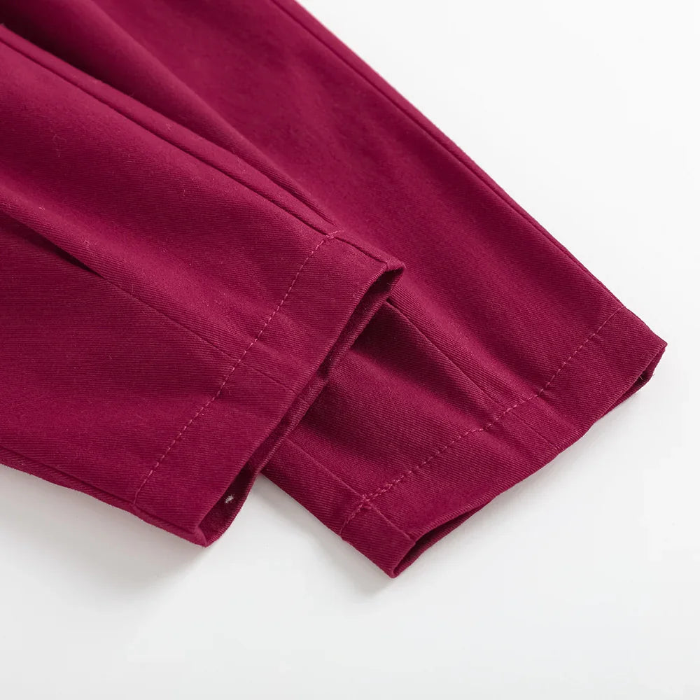 Girls Embroidered Barrel‑Leg Trousers