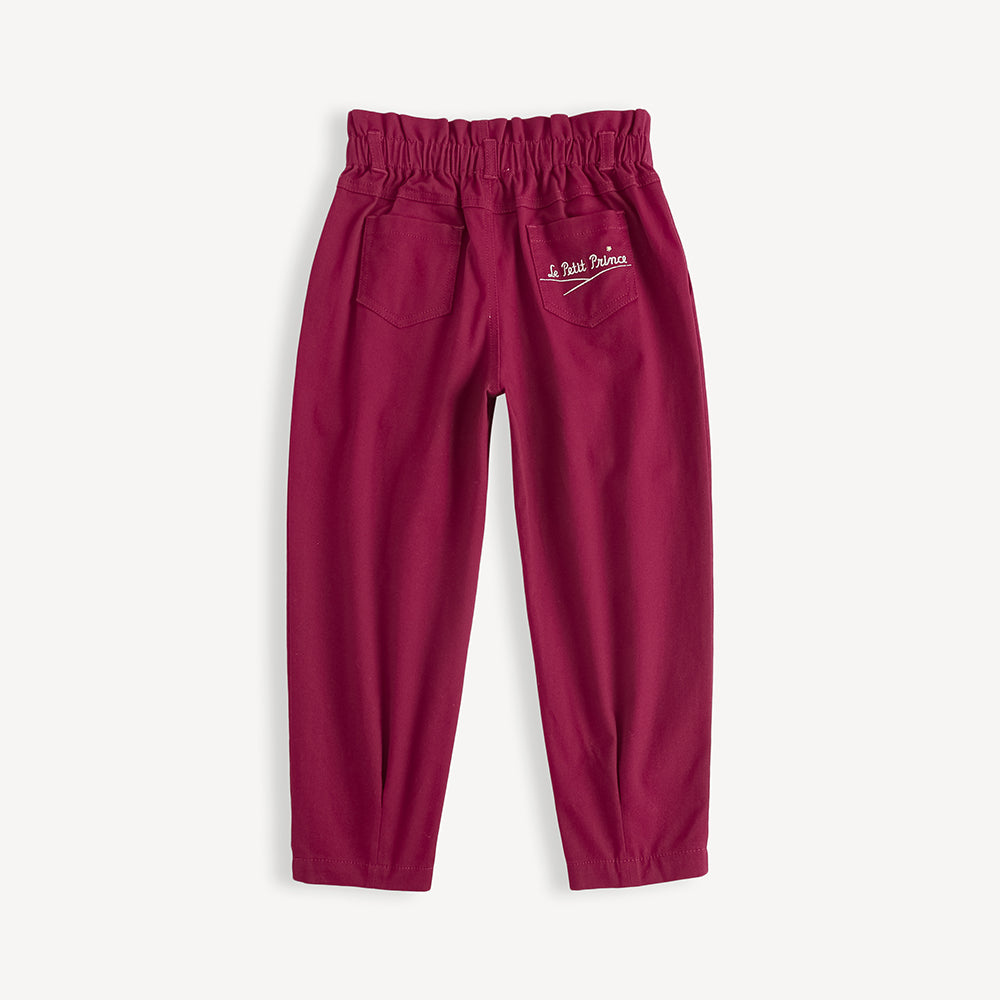 Embroidered Barrel Trousers