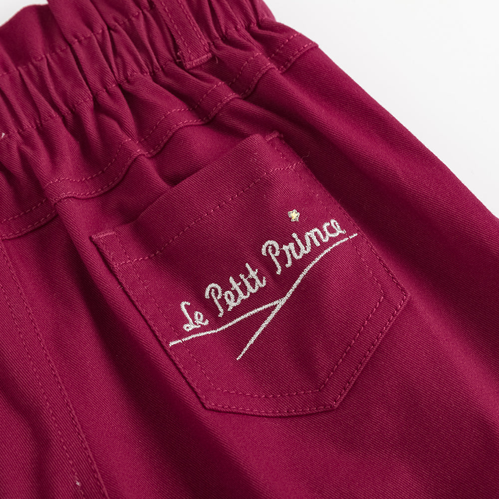 Embroidered Barrel Trousers