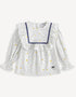 Girls Star‑Print Ruffle Blouse