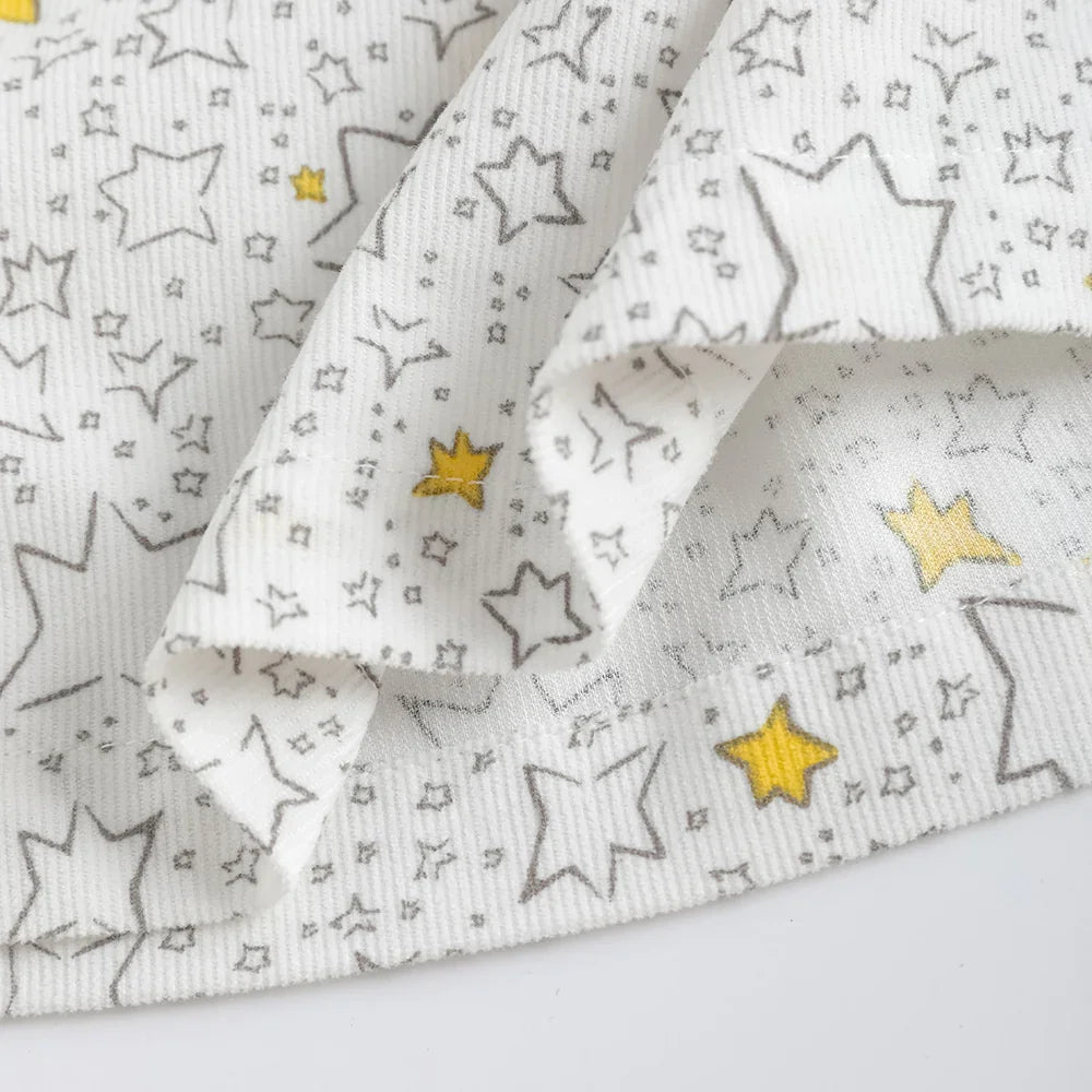 Girls Star‑Print Ruffle Blouse