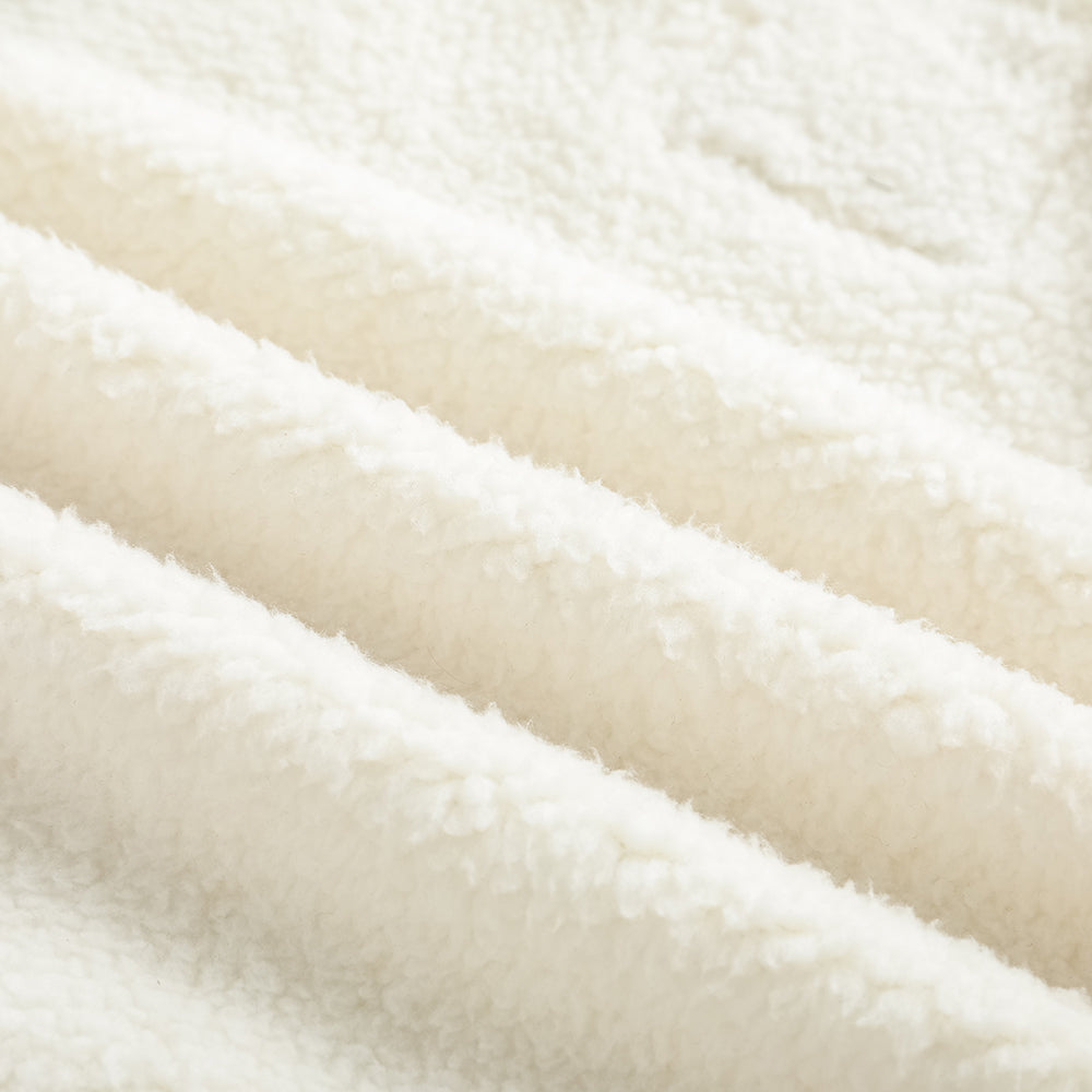 Bear-Embroidered Teddy Gilet