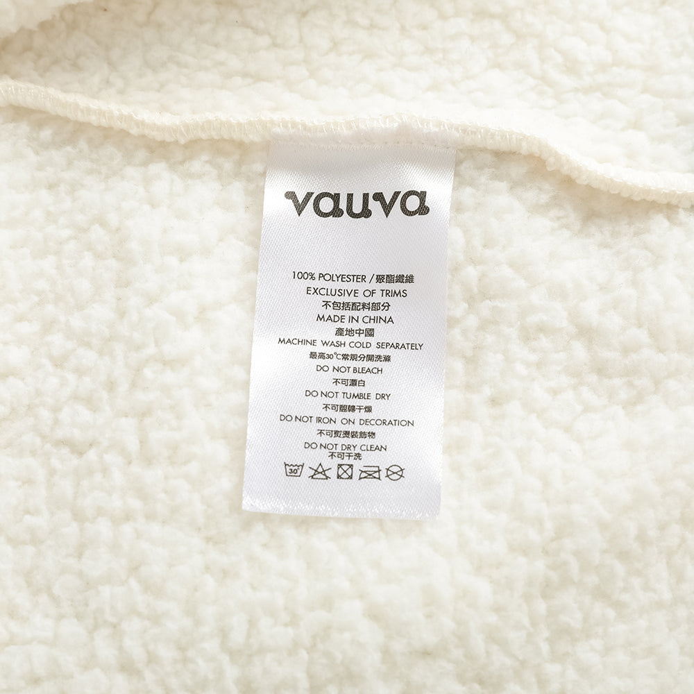 Bear-Embroidered Teddy Gilet