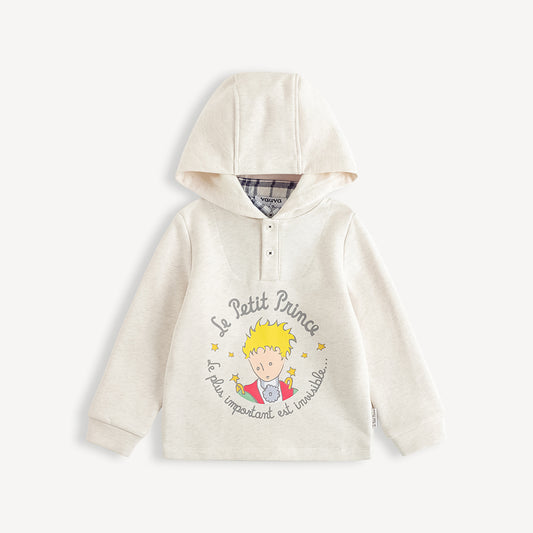 Layered Collar Character-Print Sweatshirt