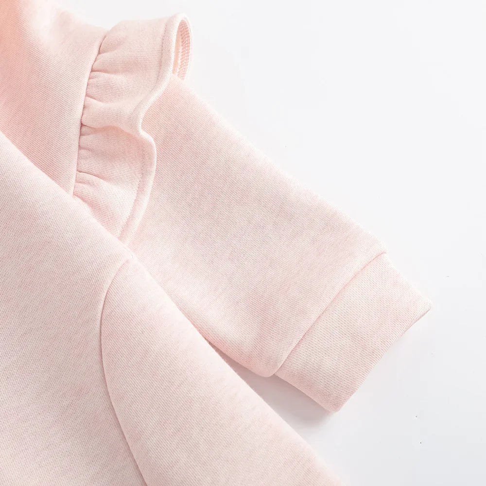 Character-Print Ruffle Sleeves Sweatdress