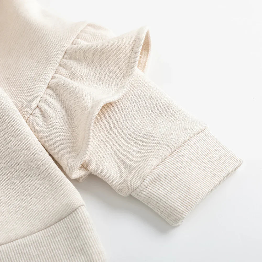 Girls Ruffle Sleeve Graphic Sweatshirt