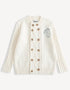 Embroidered Stand-Up Collar Cardigan