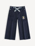 Girls Embroidered Wide‑Leg Trousers