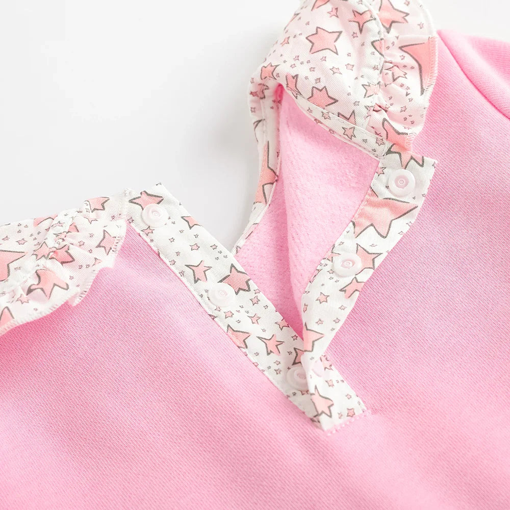 Girls Printed Puritan Collar Sweatdress