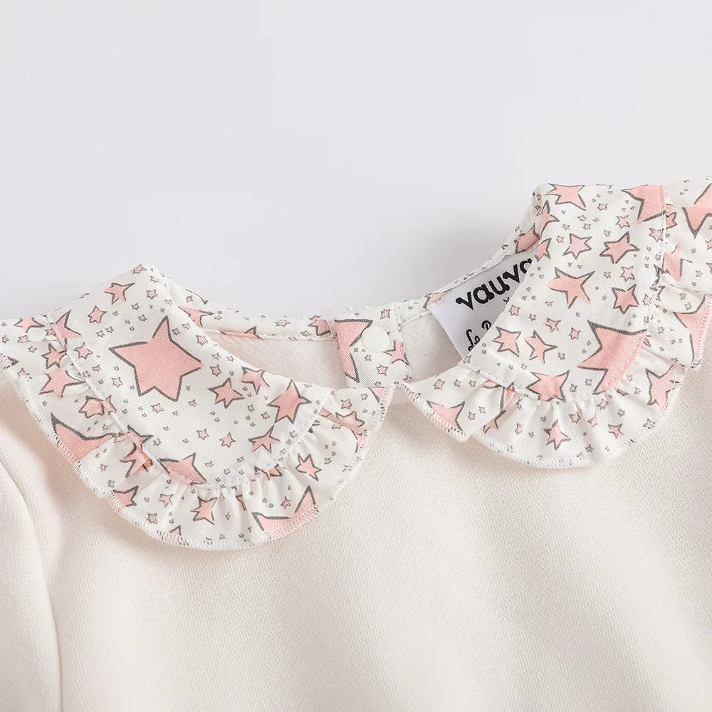 Girls Printed Puritan Collar Sweatdress