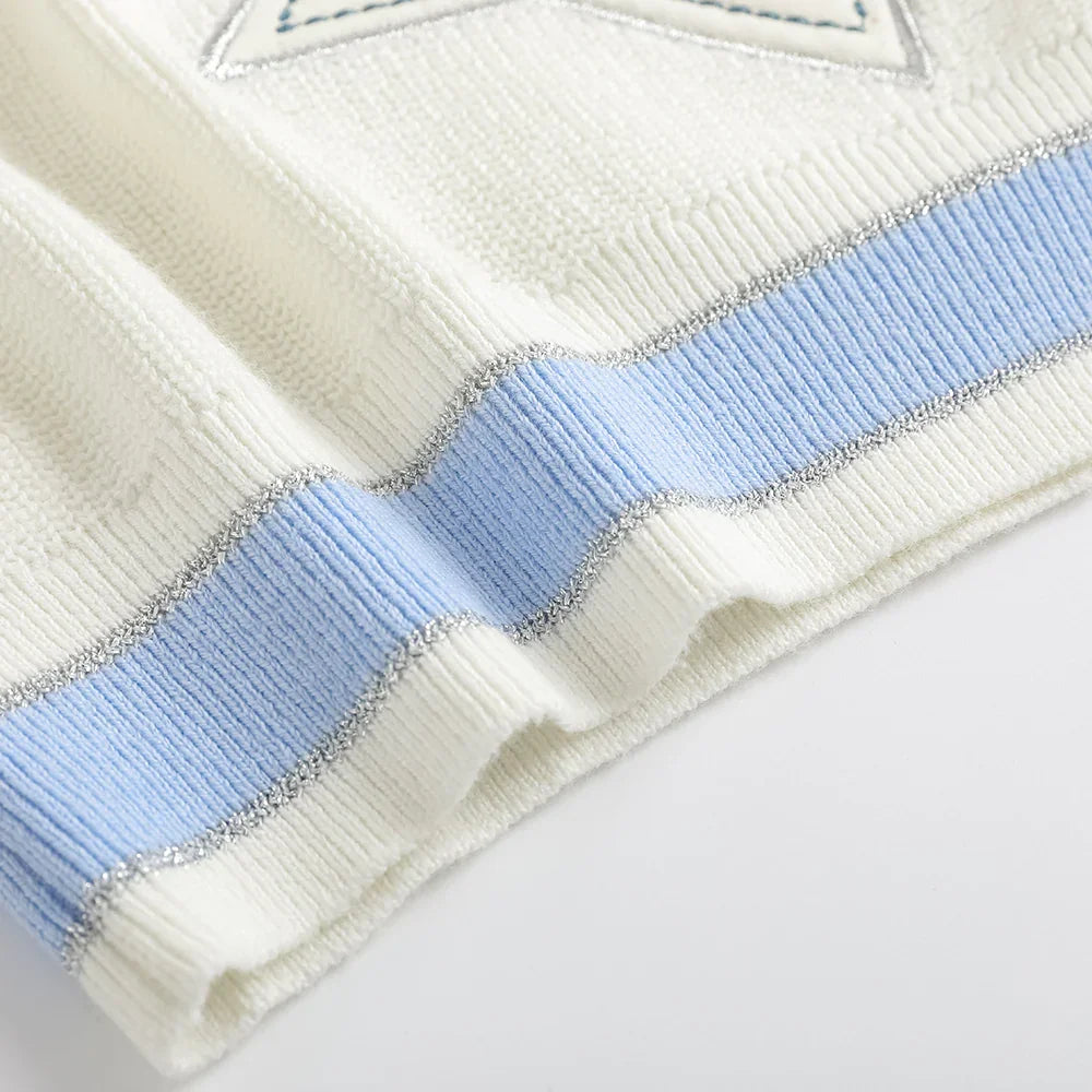 Kids Star‑Embellished Knit Jumper