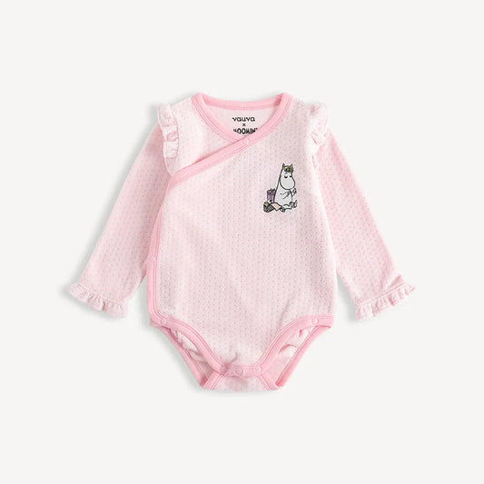 Baby Long Sleeve Pink Wrap Bodysuit