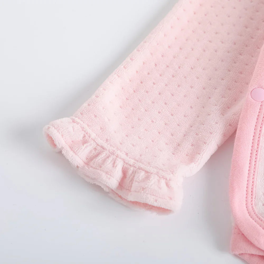 Baby Long Sleeve Pink Wrap Bodysuit