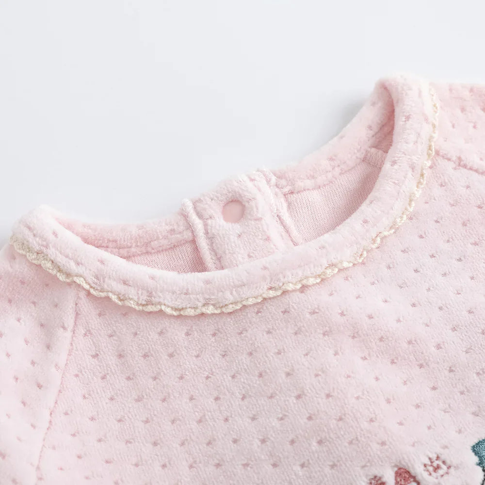 Baby Skirt‑Style Pink Coveralls Dress