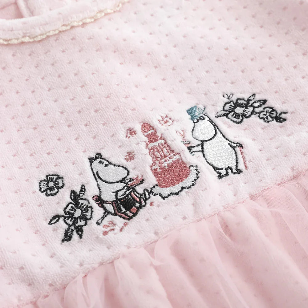 Baby Skirt‑Style Pink Coveralls Dress