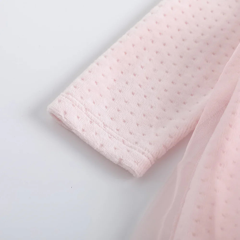 Baby Skirt‑Style Pink Coveralls Dress