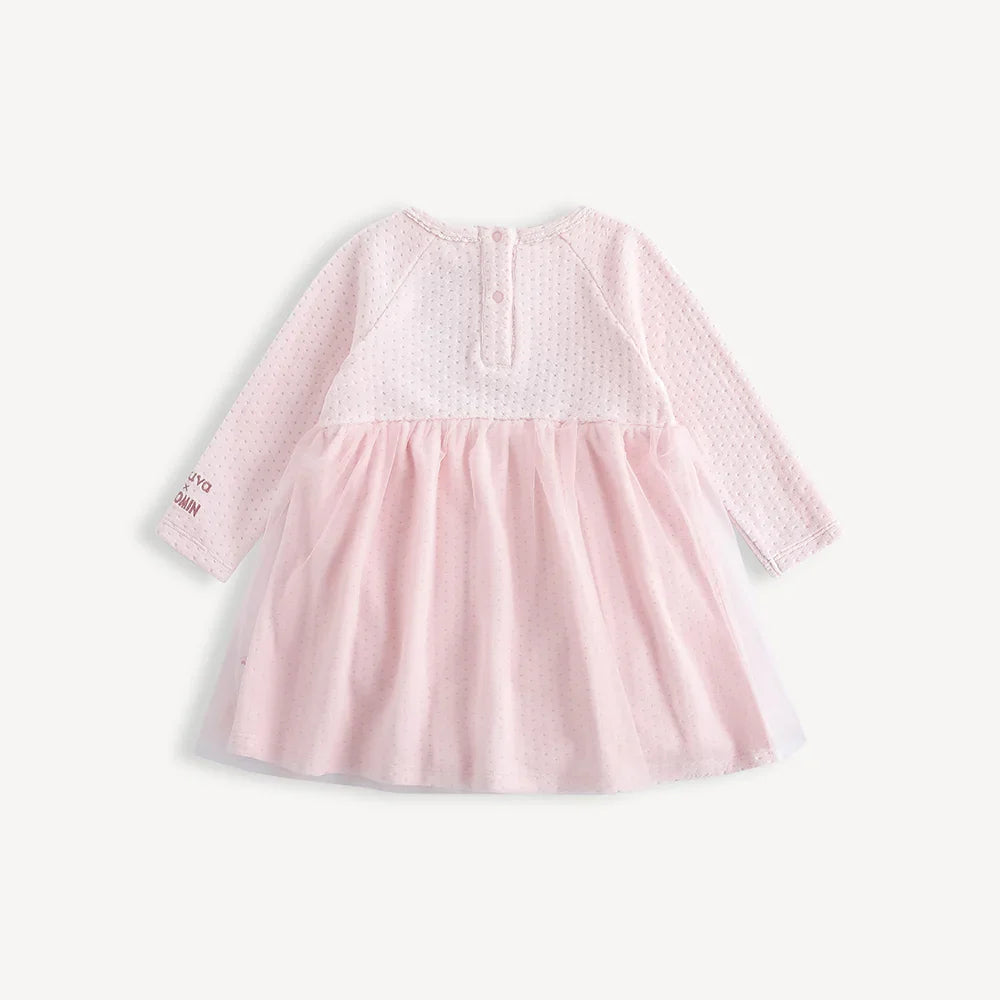 Baby Skirt‑Style Pink Coveralls Dress