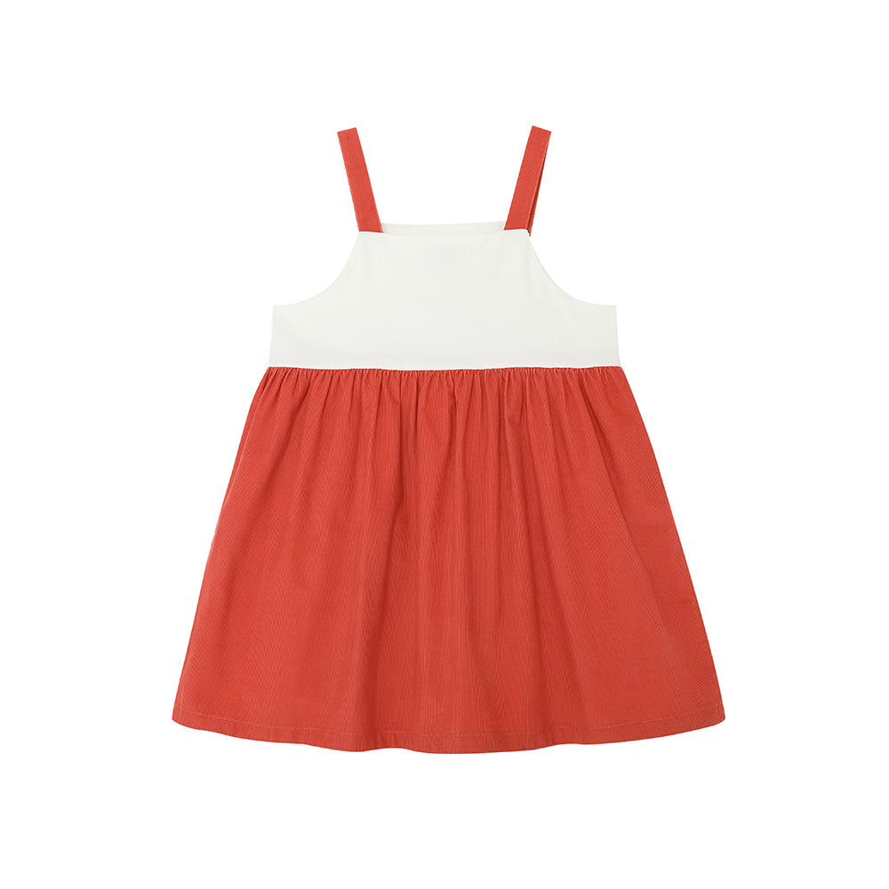 Vauva FW23 - Girls Happy Farm Printed Cotton Sleeves Dress-product image back