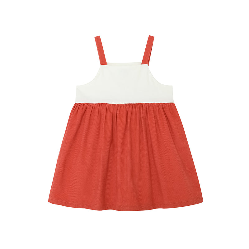 Vauva FW23 - Girls Happy Farm Printed Cotton Sleeves Dress-product image back