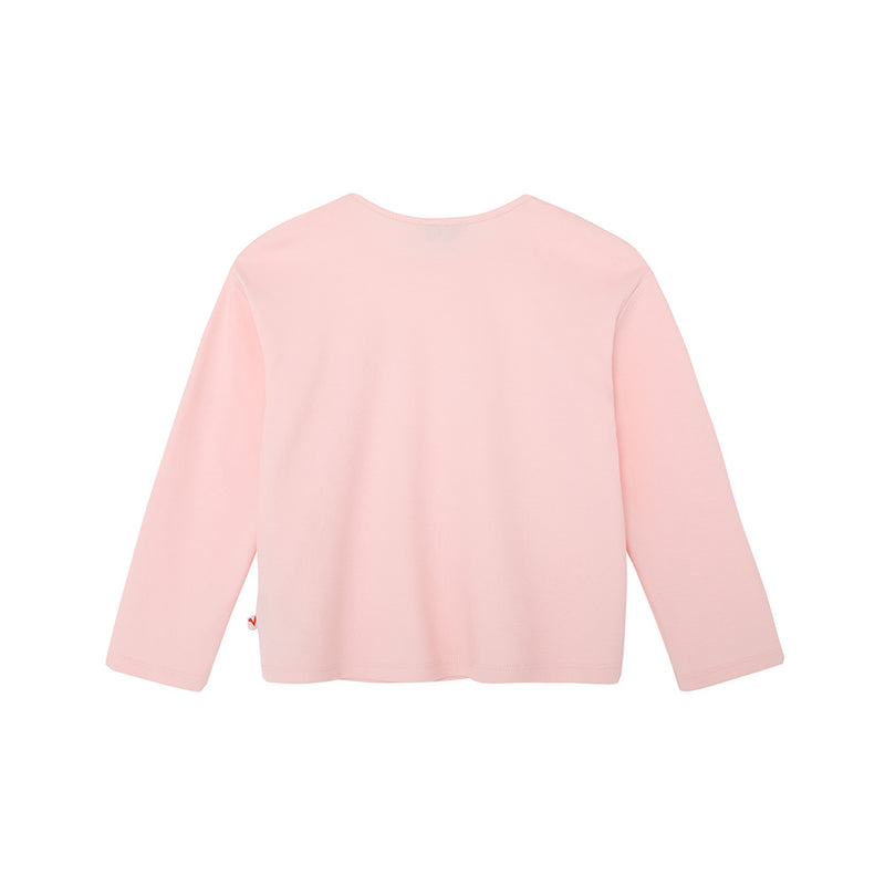Vauva FW23 - Girls Cotton Long Sleeve Crewneck T-Shirt (Pink) - My Little Korner