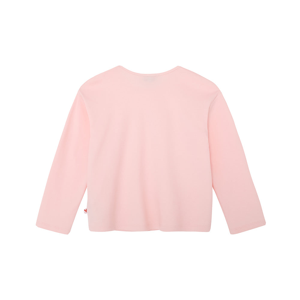 VAUVA Vauva FW23 - Girls Cotton Long Sleeve Crewneck T-Shirt (Pink)